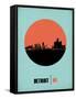 Detroit Circle Poster 2-NaxArt-Framed Stretched Canvas