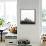Detroit City Skyline - Black-NaxArt-Framed Stretched Canvas displayed on a wall