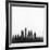 Detroit City Skyline - Black-NaxArt-Framed Art Print