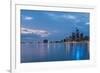 Detroit City Skyline-ncortez-Framed Photographic Print