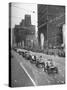 Detroit Golden Jubilee Features Parade with Early Type Cars-null-Stretched Canvas