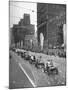 Detroit Golden Jubilee Features Parade with Early Type Cars-null-Mounted Photographic Print