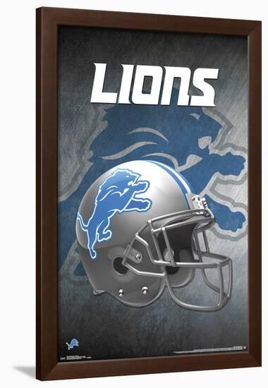 Detroit Lions - Helmet 17-null-Framed Poster