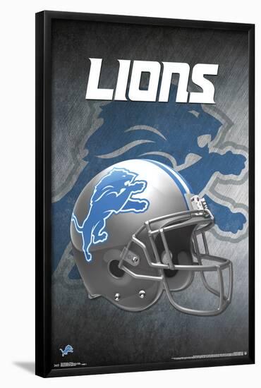 Detroit Lions - Helmet 17-null-Framed Poster