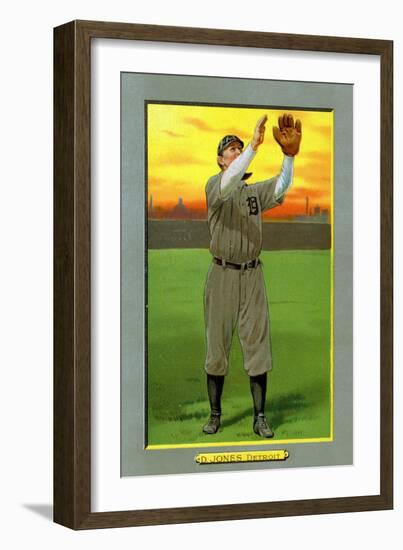 Detroit, MI, Detroit Tigers, D. Jones, Baseball Card-Lantern Press-Framed Art Print