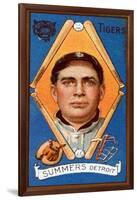 Detroit, MI, Detroit Tigers, Edgar Summers, Baseball Card-Lantern Press-Framed Art Print