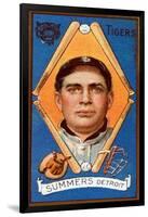 Detroit, MI, Detroit Tigers, Edgar Summers, Baseball Card-Lantern Press-Framed Art Print