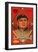 Detroit, MI, Detroit Tigers, Edgar Willett, Baseball Card-Lantern Press-Framed Art Print