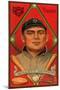 Detroit, MI, Detroit Tigers, Edgar Willett, Baseball Card-Lantern Press-Mounted Art Print