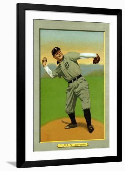 Detroit, MI, Detroit Tigers, George Mullin, Baseball Card-Lantern Press-Framed Art Print