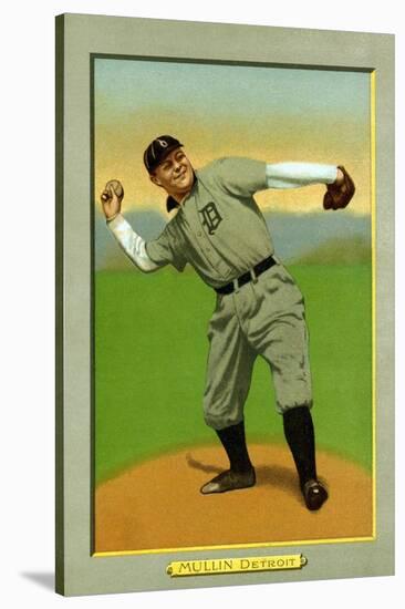 Detroit, MI, Detroit Tigers, George Mullin, Baseball Card-Lantern Press-Stretched Canvas