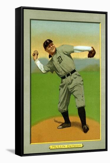 Detroit, MI, Detroit Tigers, George Mullin, Baseball Card-Lantern Press-Framed Stretched Canvas