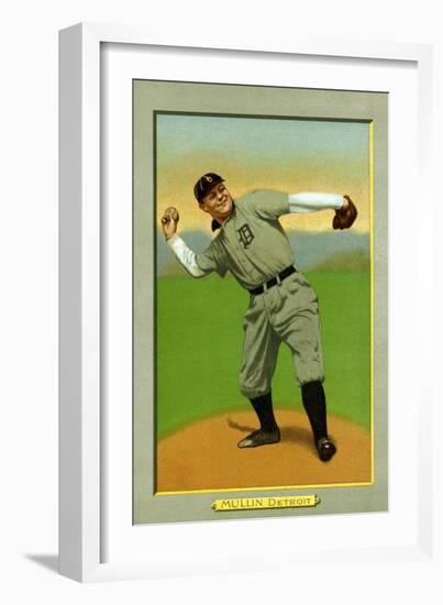 Detroit, MI, Detroit Tigers, George Mullin, Baseball Card-Lantern Press-Framed Art Print