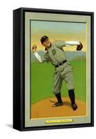 Detroit, MI, Detroit Tigers, George Mullin, Baseball Card-Lantern Press-Framed Stretched Canvas