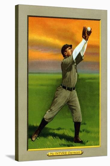 Detroit, MI, Detroit Tigers, Matty McIntyre, Baseball Card-Lantern Press-Stretched Canvas