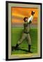 Detroit, MI, Detroit Tigers, Matty McIntyre, Baseball Card-Lantern Press-Framed Art Print