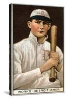 Detroit, MI, Detroit Tigers, Ralph Works, Baseball Card-Lantern Press-Stretched Canvas