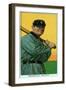 Detroit, MI, Detroit Tigers, Sam Crawford, Baseball Card-Lantern Press-Framed Art Print