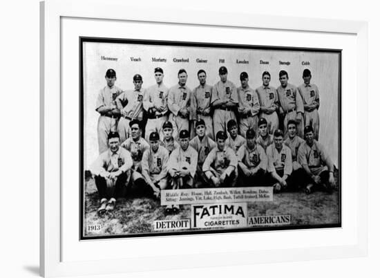 Detroit, MI, Detroit Tigers, Team Photograph, Baseball Card-Lantern Press-Framed Art Print