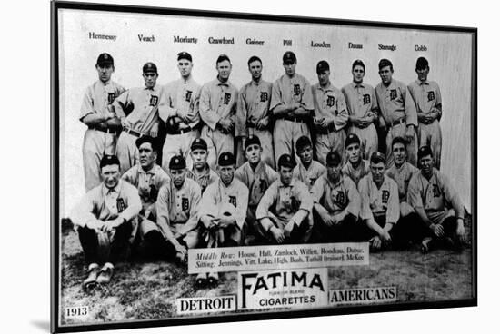 Detroit, MI, Detroit Tigers, Team Photograph, Baseball Card-Lantern Press-Mounted Art Print