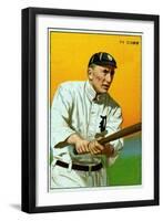 Detroit, MI, Detroit Tigers, Tyrus Raymond Cobb, Baseball Card-Lantern Press-Framed Art Print