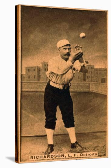 Detroit, MI, Detroit Wolverines, Hardy Richardson, Baseball Card-Lantern Press-Stretched Canvas