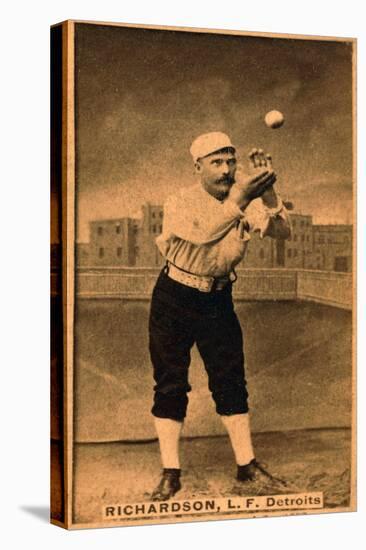 Detroit, MI, Detroit Wolverines, Hardy Richardson, Baseball Card-Lantern Press-Stretched Canvas