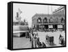 Detroit, Mich., Belle Isle Ferry Dock-null-Framed Stretched Canvas