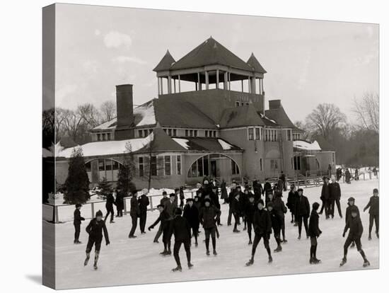 Detroit, Mich., Skating at Belle Isle-null-Stretched Canvas