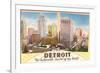 Detroit, Michigan, Automobile Capital of the World-null-Framed Premium Giclee Print