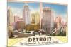 Detroit, Michigan, Automobile Capital of the World-null-Mounted Art Print