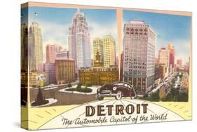 Detroit, Michigan, Automobile Capital of the World-null-Stretched Canvas