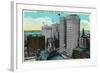 Detroit, Michigan - City Skyscrapers Scene-Lantern Press-Framed Art Print