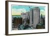 Detroit, Michigan - City Skyscrapers Scene-Lantern Press-Framed Art Print