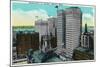 Detroit, Michigan - City Skyscrapers Scene-Lantern Press-Mounted Art Print