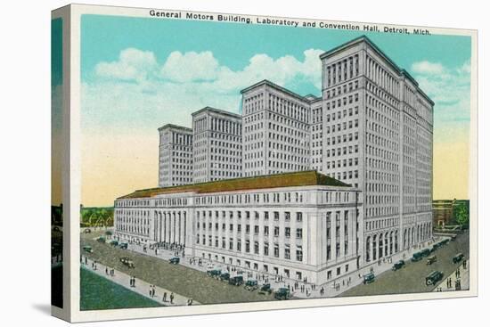 Detroit, Michigan - General Motors Bldg, Lab, and Convention Hall Exterior-Lantern Press-Stretched Canvas