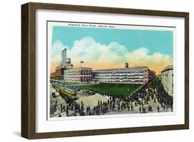 Detroit, Michigan - Highland Park Plant Exterior-Lantern Press-Framed Art Print