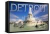 Detroit, Michigan - James Scott Memorial Fountain-Lantern Press-Framed Stretched Canvas