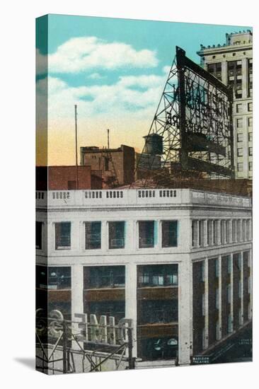 Detroit, Michigan - Madison Theatre Exterior-Lantern Press-Stretched Canvas