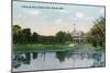 Detroit, Michigan - Palmer Park, View of the Casino and the Pond-Lantern Press-Mounted Art Print