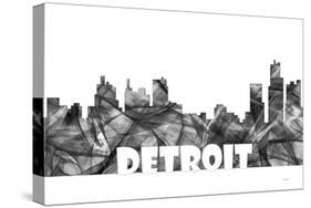 Detroit Michigan Skyline BG 2-Marlene Watson-Stretched Canvas