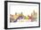 Detroit Michigan Skyline Mclr 2-Marlene Watson-Framed Giclee Print