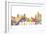 Detroit Michigan Skyline Mclr 2-Marlene Watson-Framed Giclee Print