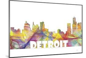 Detroit Michigan Skyline Mclr 2-Marlene Watson-Mounted Giclee Print