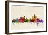 Detroit Michigan Skyline-Michael Tompsett-Framed Art Print