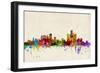 Detroit Michigan Skyline-Michael Tompsett-Framed Art Print