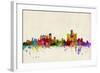 Detroit Michigan Skyline-Michael Tompsett-Framed Art Print