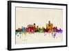 Detroit Michigan Skyline-Michael Tompsett-Framed Art Print