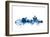 Detroit Michigan Skyline-Michael Tompsett-Framed Art Print