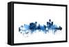 Detroit Michigan Skyline-Michael Tompsett-Framed Stretched Canvas